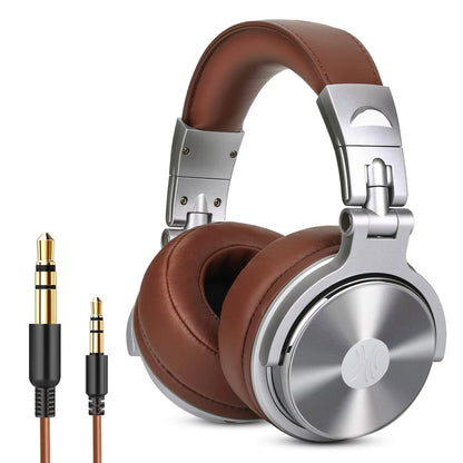 Pro 30 Studio DJ Headphones with Microphone - Foldable HiFi Over-Ear Gaming Headset